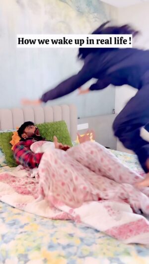 Ashmitha Instagram - Waking up any other way should be declared illegal 👹 DONT MISS THE END @jannu.sudhir 
#funny #telugumemes #funnytelugumemes #husband #wife #husbandandwife #helpingothers #us #ashtagged #ashtrixx #telugu #teluguactress #influencer #lol #jj #laugh #smile #happy #haha #instafun #couple #couplegoals #husbandgoals #hyderabad