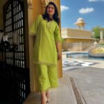 Ashmitha Instagram - If I was a parrot 🦜 Wearing this vibrant kurta set from @kuntunaath.in Easy breezy & happy #summer #summerfits #coordset #indianbrand #supportsmallbusiness #pretty #green #yellow #chanderi #shine #best #kuntunaath #love #fashion #happy #smile #funny #wow #hyderabad #ashtrixx #gifted