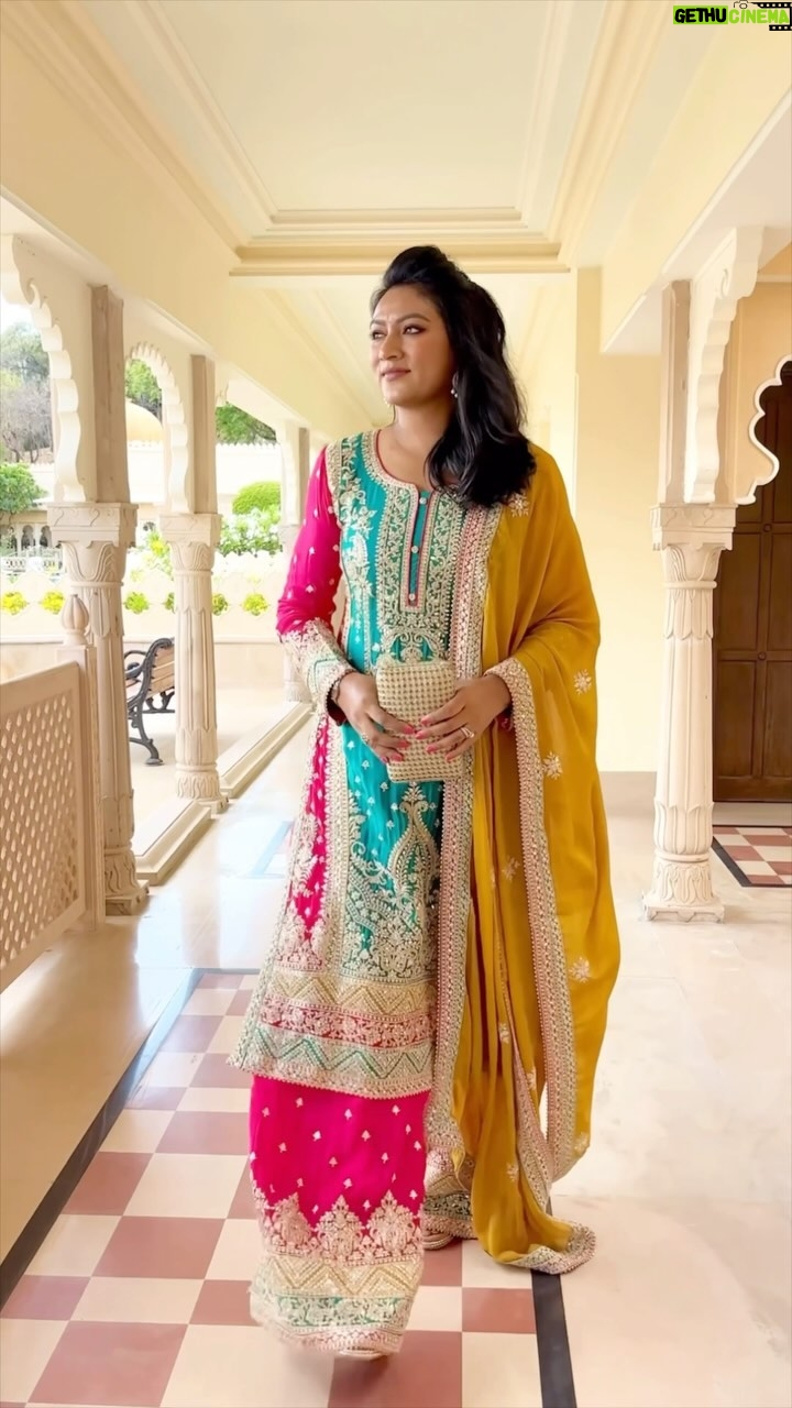 Ashmitha Instagram - Dress up, Show up! ✨ #wedding traditional #indianwedding #indianfood #indianwear #ethnic #love #fav #best #smile #telugu #teluguinfluencer #influencer #contentcreator #ashtrixx #happy #me #bright #color #pink #green #lehenga #udaipur #hyderabad #teluguactress