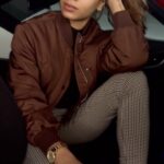 Ashvini Jegathesan Instagram - Grabbing attention with every step, effortlessly slaying in my boss babe fit 💋 Top & Pants : @hm Jacket : @bershka Shoes : @michaelkors #fypage #outfitinspo #fyp