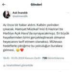 Aslı İnandık Instagram – Bu yolculuğa ne kadar mütevazı hedeflerle ve kısıtlı olanaklarla çıktığımızı düşünüyorum, ve şimdi olayın buralara gelmesine inanamıyorum. 6 Haziran’da Harbiye Açık Hava Tiyatrosu’nda Hamiyet oynuyoruz. Doldurup taşırır mıyız Harbiye’yi? 🚀 Hamiyet, çemberin dışına itilmiş bir kadın. Sokaklarda yaşayan, mahallenin çocuklarını “Hamiyet kapar seni” diye korkuttukları, deli diye damgalanmış bir hayalperest o. Hamiyet, gerçek bir hayat hikayesi. Şimdi bu hikayeyi paylaştığımız güzel seyircimiz artıyor. Buralara gelmesinde en büyük pay seyircimizin 🪬 Teşekkür ederiz… 
Bilet linki @hamiyetmuzikaltiyatro bio’da! Paylaşıp destek olan herkese şimdiden teşekkür ederim ❤️