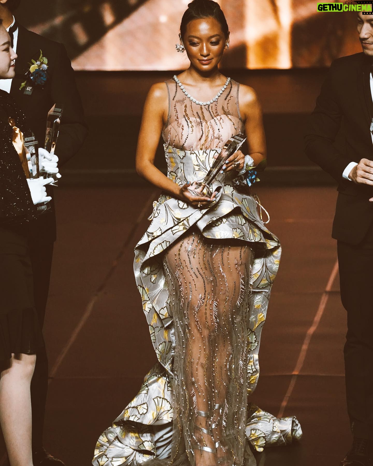 Asmara Abigail - 5.7K Likes - Thank you so much iffamacao @variety for giving me this opportunity to be part of Asian Stars: Up Next Award alongside with talented people across Asia! Wearing this gorgeous piece of art by @tanganprive @zicohalim @margarethanovi - jewelry @mahija.official @galuhanndt - my fave sada bag @sarahbeatrice.artisan ✨🥂 (Macao, 10th December 2019. Photo courtesy of IFFAM) #iffam #variety #asianstarsupnext #internationalfilmfestivalawardsmacao thank you @ciklornatee ✨