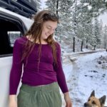 Aspen Ladd Instagram - I can’t believe some dude GOT BITTEN on #ufc tonight 😂 In honor of that here’s my dogs also biting things on our snowy hike 👹👹👹 #snowdog #hikecalifornia #exploremore
