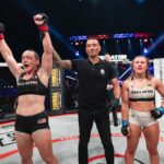 Aspen Ladd Instagram - What a fight , what a night, what an amazing place 🇫🇷 Thank you Paris, I hope to be back again soon!!! Huge thank you to @bellatormma @pflmma for the ability to showcase my skills on such an incredible platform. The energy in the @accor_arena ( packed house with 20k !) last night was positively electric . A major thank you to my coaches @jim_west_gold and @undergroundlabfc for traveling with me no matter where to take on the world ( and the worlds best manager Dave Hirschbein who isn’t on IG) . It was also super special to have my Noni ( grandma) and little, giant brother @shealorladd travel all of the way to Paris to experience it with me too ❤️ Grateful for it all and now time for a VERY LONG plane ride back home