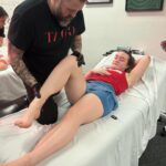 Aspen Ladd Instagram - Getting worked on by the best @the_massage_messiah . Without regular maintenance my surgery knee/ leg gets super tight and uncomfortable. So getting consistent bodywork done is super important for me personally .