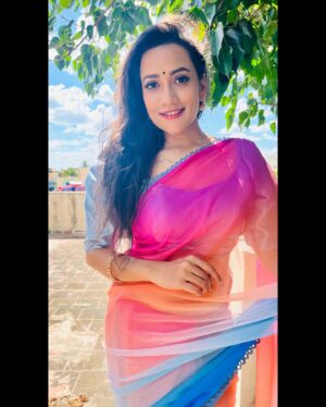 Asritha P Instagram - Saree @srisaicollections9 
Blouse @abarnasundarramanclothing 
Mua @ash_makeupempire 
.
#asrithasreedasofficial #vijaytelevision #actress #model #saree #traditional #collaboration