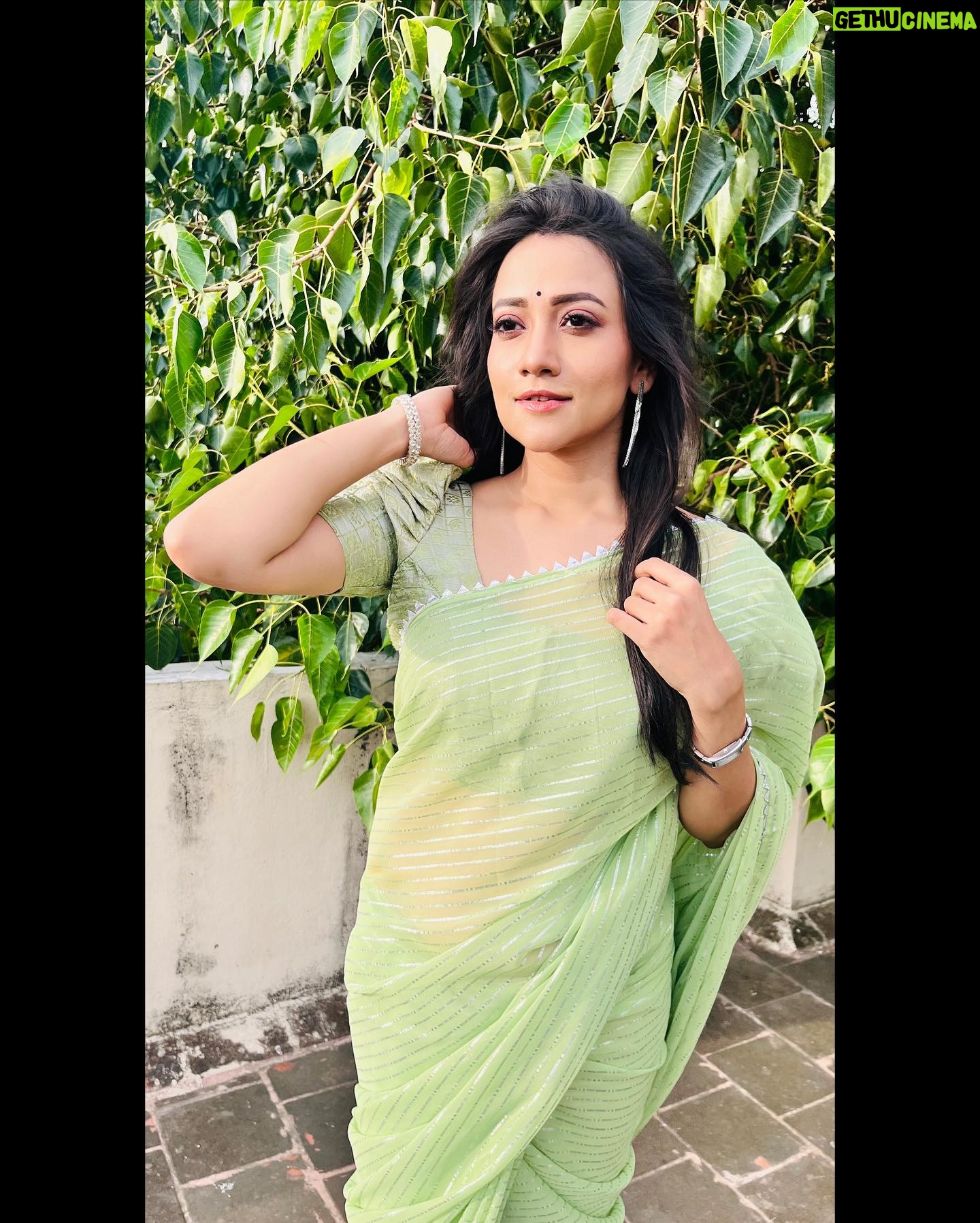 Asritha P Instagram - Saree @srisaicollections9 Blouse @abarnasundarramanclothing Mua @ash_makeupempire #asrithasreedasofficial #collaboration #saree #makeupartist #traditional #actress