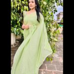 Asritha P Instagram - 💚 Saree @srisaicollections9 Blouse @abarnasundarramanclothing Mua @ash_makeupempire . #asrithasreedasofficial #tamizhumsaraswathiyum #vijay #saree #traditional