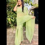 Asritha P Instagram - 💚 Saree @srisaicollections9 Blouse @abarnasundarramanclothing Mua @ash_makeupempire . #asrithasreedasofficial #tamizhumsaraswathiyum #vijay #saree #traditional