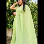 Asritha P Instagram - 💚 Saree @srisaicollections9 Blouse @abarnasundarramanclothing Mua @ash_makeupempire . #asrithasreedasofficial #tamizhumsaraswathiyum #vijay #saree #traditional