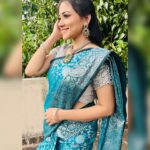Asritha P Instagram - Saree @srisaicollections9 Blouse @santhoshiplush Jewels @new_ideas_fashions Mua @ash_makeupempire . #asrithasreedasofficial #saree #traditional #plush #rental #collaboration #actress