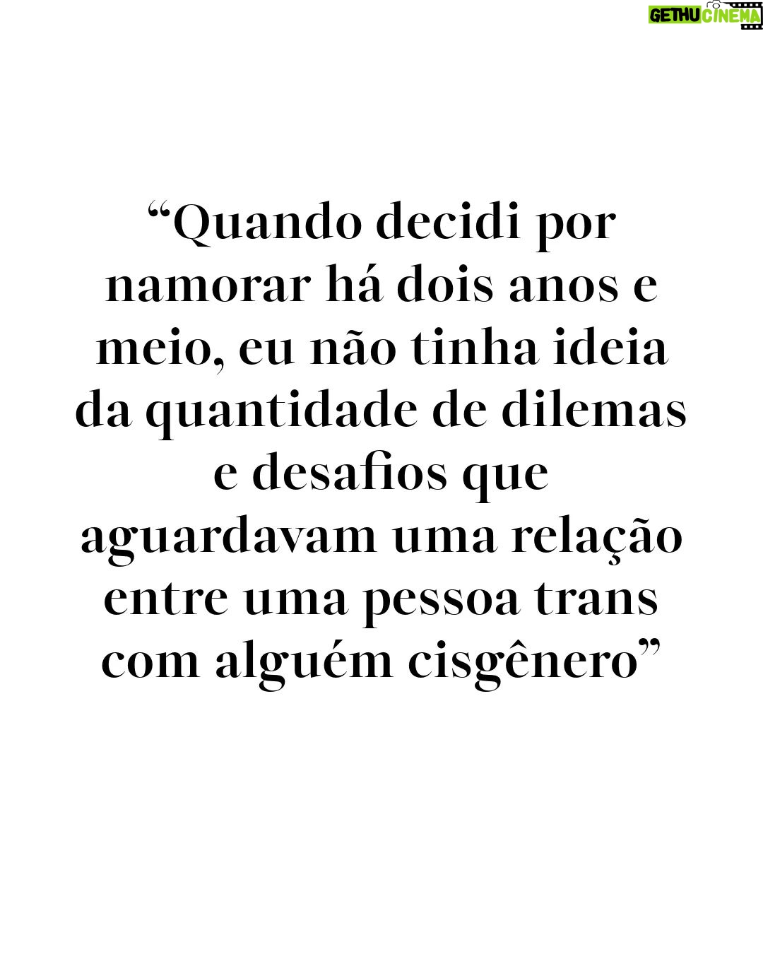 Assucena Assucena - 1.4K Likes - É com muita emoção que compartilho um pouco mais do meu universo na @voguebrasil ! Em minha segunda coluna como editora digital convidada da Vogue Brasil no Mês do Orgulho LGBTQIAPN , falo sobre "Uma sociedade em transição". Nesta edição, abordo os desafios no relacionamento entre uma pessoa trans e outra cisgênero e de como uma pessoa trans faz de sua transição uma transformação coletiva. Quero saber o que acharam! Deixem seus comentários. ✍💫 #Vogue #Colunista #OrgulhoLGBTQIAPN #UmaSociedadeEmTransição