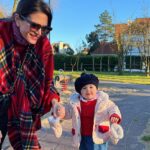 Astrid Coppens Instagram – Joey-Lee’s eerste wandeling buiten ❤️🥰