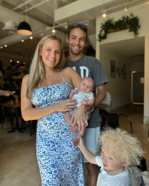 Athena Perample Instagram - Can you tell how HAPPY (and tired) we are?? God blessed this beautiful family of ours. Love you all so much.