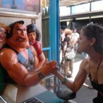 Athena Karkanis Instagram - The time I won the strong arm competition at Coney Island.