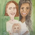 Audra McDonald Instagram - My sweet daughter surprised me with this lovely commissioned painting by @kimkalesti of me and my two precious babies for Xmas. Thank you Zoe Zoe and thank you Kim!!! I love it. ❤️❤️❤️