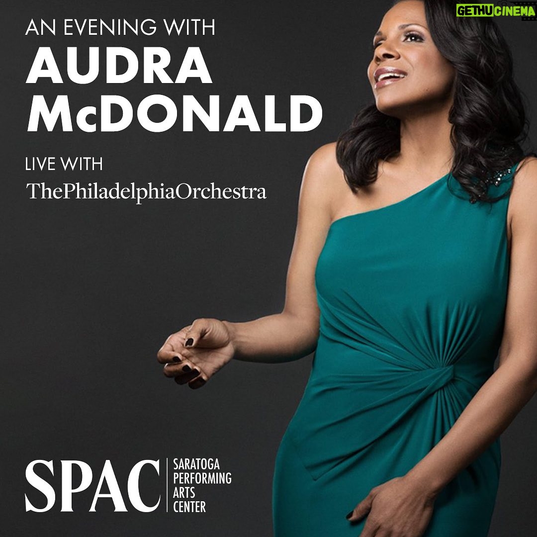 Audra McDonald Instagram - Thrilled to join the amazing @philorch on August 10 at @spacsaratoga for an evening filled with some of my favorite pieces from the Great American Songbook! Details at link in bio. ___ #saratoga #broadway #audramcdonald #spac #americansongbook #musicaltheater