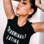 Audrey Esparza Instagram - Today is #LatinaEqualPay Day. The gap is widest for Latina workers, who on average only get 53 cents for every $1 a man is paid. The gap has widened since last year, and for some, it's even worse. I am proud to be #PhenomenallyLatina, and I support Latina equal pay! @phenomenal.ly t-shirt proceeds benefit the National Latina Institute for Reproductive Health. www.phenomenalwoman.us