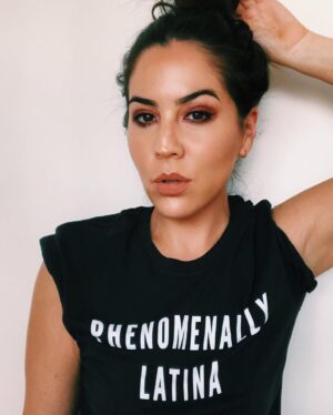 Audrey Esparza Instagram - Today is #LatinaEqualPay Day. The gap is widest for Latina workers, who on average only get 53 cents for every $1 a man is paid. The gap has widened since last year, and for some, it's even worse. I am proud to be #PhenomenallyLatina, and I support Latina equal pay! @phenomenal.ly t-shirt proceeds benefit the National Latina Institute for Reproductive Health. www.phenomenalwoman.us