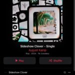 August Kamp Instagram - my new song sideshow clover is out now everywhere. please read the second and third slide. music video (made with sora) will be released at midnight. love ♥️