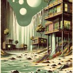 August Kamp Instagram - moon trees, houses - continued illustrative works - got a fav ?