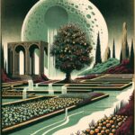 August Kamp Instagram - moon trees, houses - continued illustrative works - got a fav ?