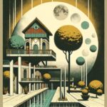August Kamp Instagram - moon trees, houses - continued illustrative works - got a fav ?