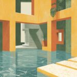 August Kamp Instagram - experimental illustrative works with liminal museums as a focal theme