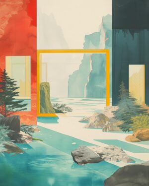 August Kamp Instagram - experimental illustrative works with liminal museums as a focal theme
