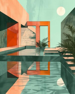 August Kamp Instagram - experimental illustrative works with liminal museums as a focal theme