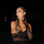 Aurora Culpo Instagram - Another moment for this witchy Oscar’s look ✨🌝🖤