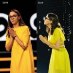 Aurora Leone Instagram - Stasera ci sarà la finale di Italia’s got talent. 4 anni dopo essere stata concorrente mi ritrovo nella stessa posa, con un vestito giallo ma nelle vesti di conduttrice. Le emozioni sono le stesse… ma allora mi chiedo… perché l’abbronzatura no??? Cioè ma quante vacanze facevo a 19 anni per essere così abbronzata?? Si vede che ora sono diventata più responsabile. La trovate disponibile dalle 19:00 su Disney 💛