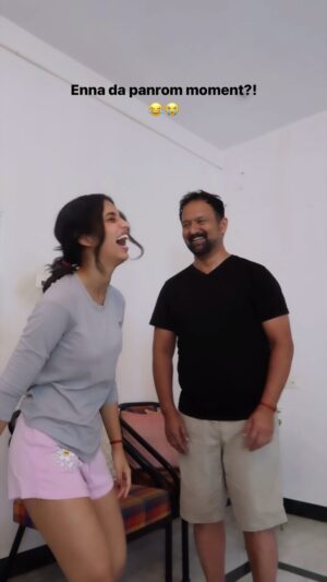 Avanthika Babu Instagram - Idk who gave up on whom 🫠

#avanthikababu #tamilreels #leo #lokeshkanagaraj #karukarukarupayi #lokeshplaylist #tamilsongs
