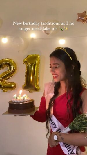 Avanthika Babu Instagram - From singing happy birthday in classrooms to popping champagne 🥹✨ 

#avanthikababu #turning21 #officiallylegal #birthdaymonth #birthdayfit