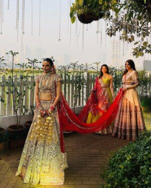 Avantika Dasani Instagram - Saanya veil love you forever ♥️ 
How precious it was for us to be there with you and for you and just to look at you! 
Look what a beautiful bride she made!
Thank you nutttt  for the weekend that was, cheers to the madness never stopping 🥂

Also wearing @rajdeep.ranawat.official
(Pro trip wear a lovely lightweight lengha on shaadi day so you can do heavy lifting for your bridesmaids duties!)