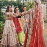 Avantika Dasani Instagram - Saanya veil love you forever ♥️ How precious it was for us to be there with you and for you and just to look at you! Look what a beautiful bride she made! Thank you nutttt for the weekend that was, cheers to the madness never stopping 🥂 Also wearing @rajdeep.ranawat.official (Pro trip wear a lovely lightweight lengha on shaadi day so you can do heavy lifting for your bridesmaids duties!)