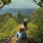 Avori Henderson Instagram - Hawaii’s most dangerous hike ⚠️ Come along with us as we navigate the terrain! I would say it was difficult but not the most difficult hike I’ve ever been on! Would you do it? #hiking #mountain #scenic #climb #island #backpacking #cliff #oahu #threepeaks #hawaii