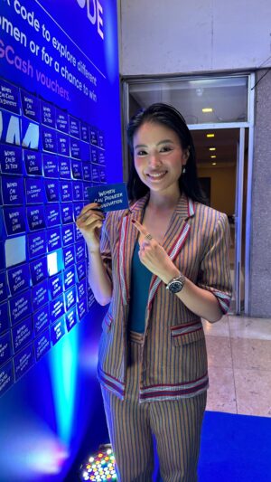 Aya Fernandez Instagram - Happy International Women in Tech Day! 

Here’s four crucial reminders that inspires me as a woman leader in STEM. Celebrating women achievements in whatever space I may be. 👩🏻‍🔬👩🏻‍🔧

@gcashofficial 
#GCashForWomen
#GTalks2024
#WomenInTech
#WeAreGCash

(Indigenous woven Ifugao pantsuit from @kandamacollective!🇵🇭)