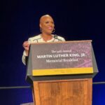 Ayanna Pressley Instagram - Dr. King understood the role of education in the fight for liberation. His life mattered and his love letter to future generations is embodied in the young folks we salute today. Honored to address the 54th Annual MLK Memorial Breakfast and congrats to our scholars!