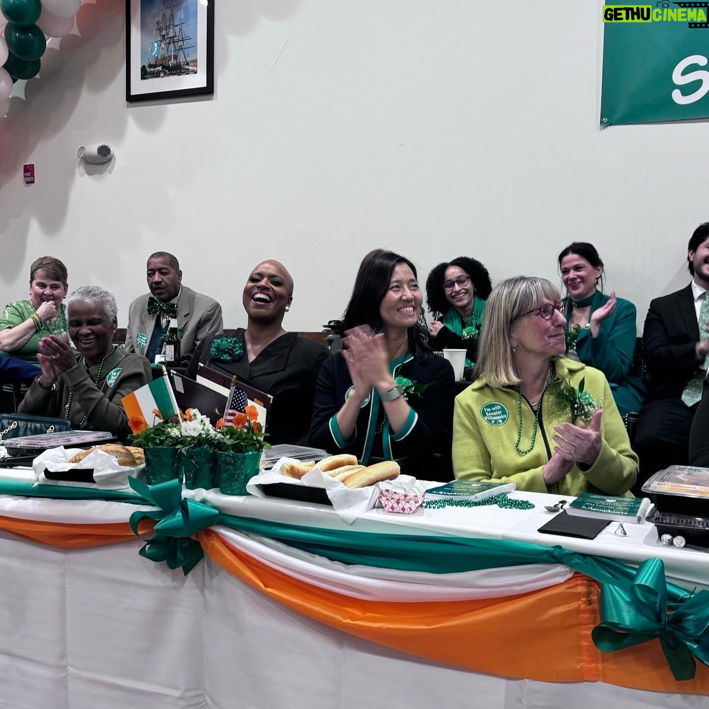Ayanna Pressley Instagram - Thank you @sensaldidomenico for bringing us all together for an early St. Patrick’s Day celebration, the Boston way — sharing stories and laughter, uplifting our communities, and, of course, creating so much joy.