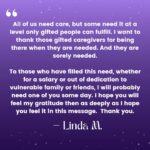 Ayanna Pressley Instagram - To celebrate National Caregivers Day, we asked you to share a message of thanks with caregivers who do the essential work of supporting folks in the hardest moments of their lives. Here’s what you said 💜 We must support our caregivers and build a strong care economy.
