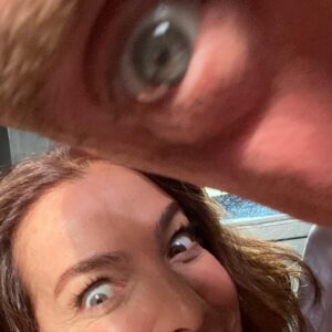 Ayelet Zurer Instagram - More than meets the eye :))
Wait, who is this??
On a fabulously fast train.
#tv #drama #CM #nbc #L&OOC