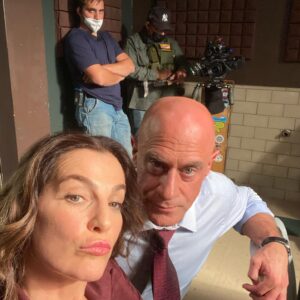 Ayelet Zurer Instagram - More than meets the eye :))
Wait, who is this??
On a fabulously fast train.
#tv #drama #CM #nbc #L&OOC