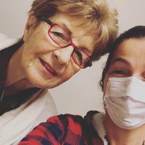 Ayelet Zurer Instagram - Today is national Holocaust remembrance day and this is my mom. She and her sister were  children who were separated from their parents by the war. Saved by a Christian Slovak couple claiming the girls are their own children and not Jewish. My mother went to church pretending to be something she is not. It kept her alive. There is more to her unfathomable story that took place in one of the darkness times in history. It’s in my DNA that trauma exists. Remembering is our responsibility, so we can make sure nothing like that happens again to Jews, or any other human. 
 #nationalholocaustremembranceday