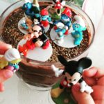Aylin Kabasakal Instagram - Serhanla süsledik #şirinler #aylinkabasakalıntarifleri pastamız #pasta #smurfs #handmade 💙💗💙🎂🎂