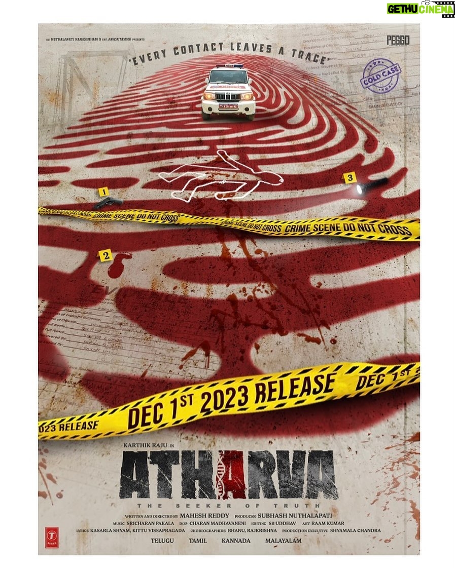Ayraa Instagram - #Atharva - Highly engrossing crime investigation thriller based on Clues Department 🕵🏼 Releasing Worldwide on Dec 1st 🤯🔥 #AtharvaOnDec1st @m_thestoryteller @karthikraju1 @simranchoudhary @ayraa__official @arvindkrishna5 @gaganvihari24 @shiva_ramachandravarpu @rammittakanti @actorvijayaramaraju @kirangoudm @nutalapati87 @subhash_nuthalapati @charan_madhavaneni @sricharanpakala @atharva_film @shyamkasarlalyrics @kittuvissapragada @pro_saisatish @tseriessouthofficial @housefull.digital #telugu #tamil #kannada #malayalam #feature #film #suspense #investigation #thriller