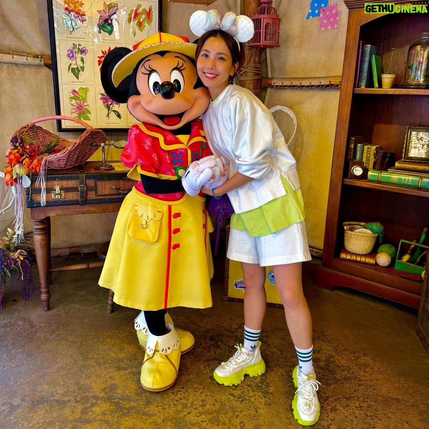 Ayumi Hirodo Instagram - 中2日くらいでディズニー行く人と中何年くらいぶりにディズニー行く人が一緒だったとしても、楽しい場所でした✨🏰 若槻さんが一週間前からスケジューリングを計画してくれて、散歩の時間も作ってくれて、ランチも予約してくれました、、、だから少しでも役に立ちたくて並んでる時に何度も「グミいります??」って言っても全部断られたのは、いい思い出✌️ このクラスになると、1人で園内の人に手を振るんだな〜って勉強になった✌️トラを見つけると走っていっちゃうのは仕方ないです🐯 また連れて行ってくれますように。 #夢の国