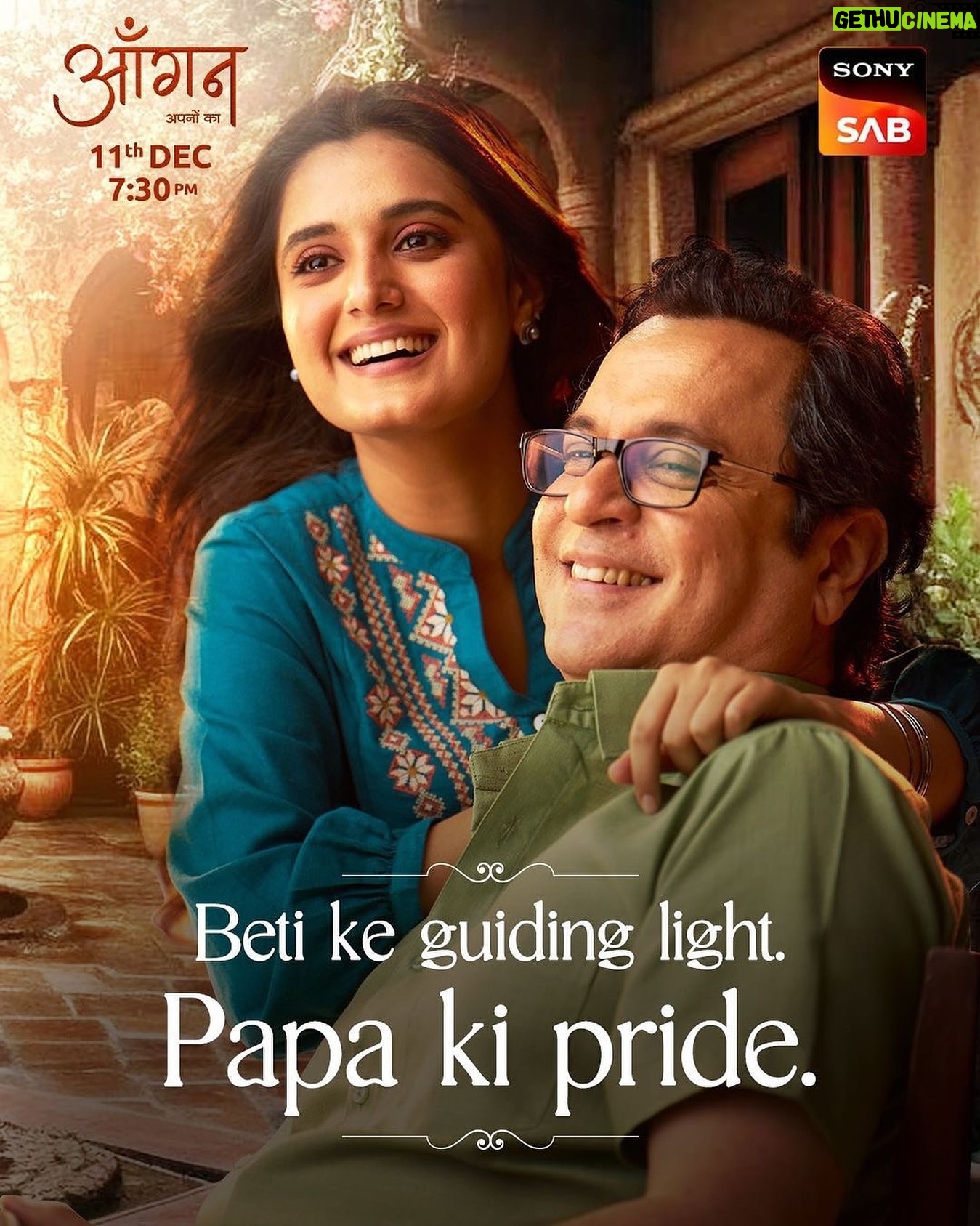 Ayushi Khurana Instagram - Pallavi ke liye uske papa hi uska 🌏 hai. Papa ke liye Pallavi ki khushi hi sab kuch hai. Par kyun shaadi ko leke nahi milte unke vichaar? Dekhiye Aangan - Apno Kaa 11th December se, shaam 7:30 baje, sirf Sony SAB par. 📸 @abhitabhkame Makeup by @unaid_ansari Hair by @little_hair_poetry #NewShow #Aangan #NotLeavingMyAangan #SonySAB #AanganOnSonySAB