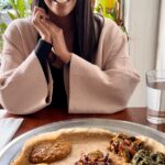 Azie Tesfai Instagram - ETHOPIAN FOOD! with @azietesfai at the superb @rosalindsrestaurant in LA 🇪🇹 #WeeksEats . #tej #ethopianfood #ethopia #littleethiopia #injera #honeywine #gomen #shiro #messere #kek #fassolia #vegan #vegetarian #awaze #awazetibs #beef #azietesfai #food #foodporn #foodreview #instafood #losangeles #california
