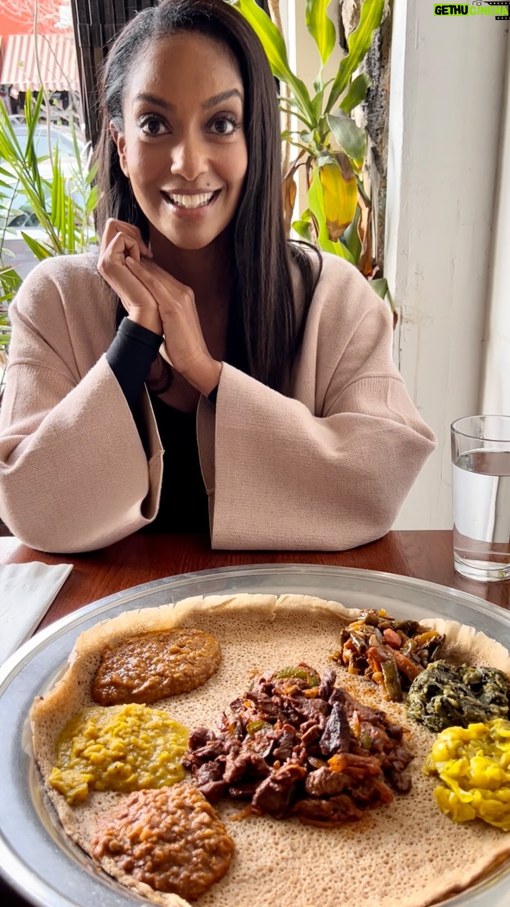 Azie Tesfai Instagram - ETHOPIAN FOOD! with @azietesfai at the superb @rosalindsrestaurant in LA 🇪🇹 #WeeksEats . #tej #ethopianfood #ethopia #littleethiopia #injera #honeywine #gomen #shiro #messere #kek #fassolia #vegan #vegetarian #awaze #awazetibs #beef #azietesfai #food #foodporn #foodreview #instafood #losangeles #california